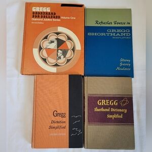 Gregg Shorthand Book Set - Vintage, 4 Books, GUC